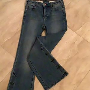 High rise bootcut jeans